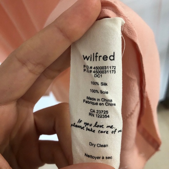 Aritzia Wilfred Silk Dress Pink Small - Picture 4 of 6